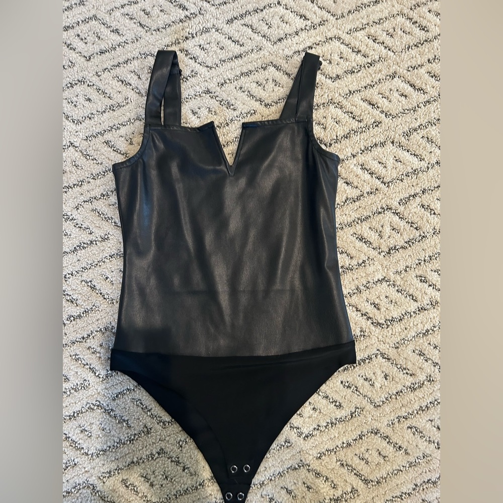 Steve Madden x BB Dakota Faux Leather Bodysuit